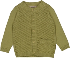 Wheat Knit Cardigan Ray - Forest mist